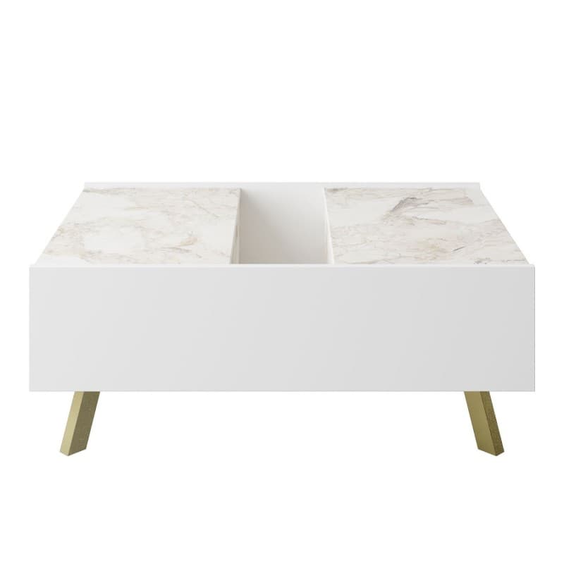 Mesa baja ELOISE · biIaminado mármol blanco · 89 ·5 cms. 3
