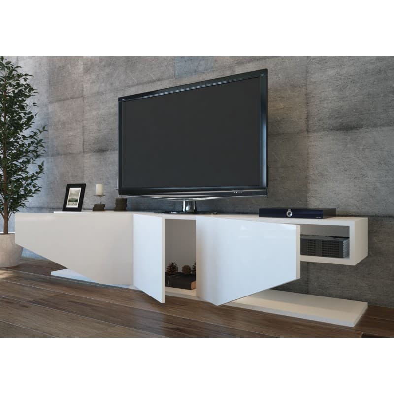 Mueble de TV VIOLET · biIaminado blanco brillo · 180 cms. 2