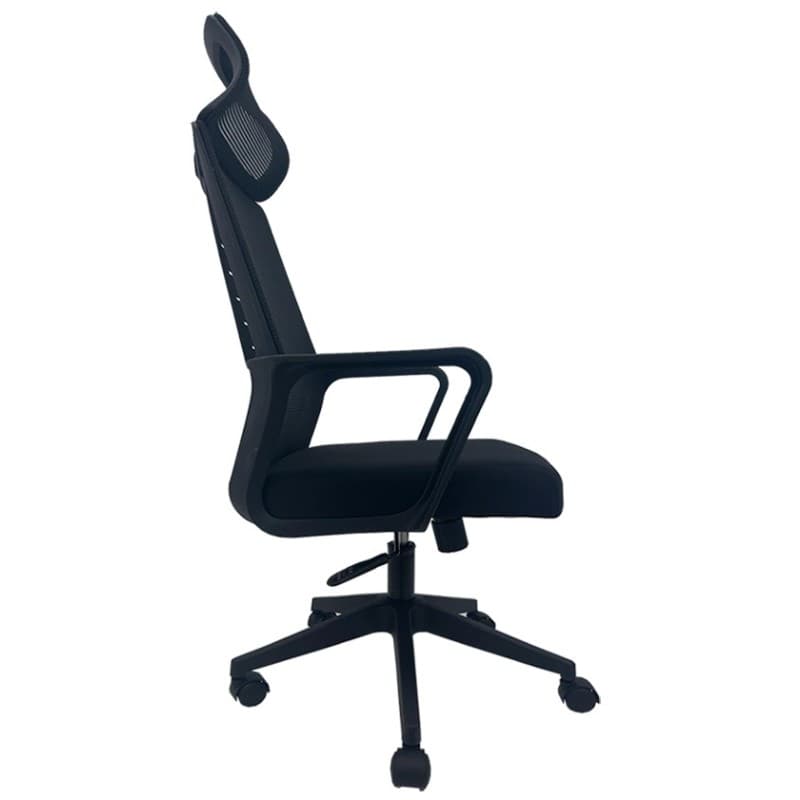 Sillón de oficina UTRECHT, alto, negro, malla y tejido negro 2