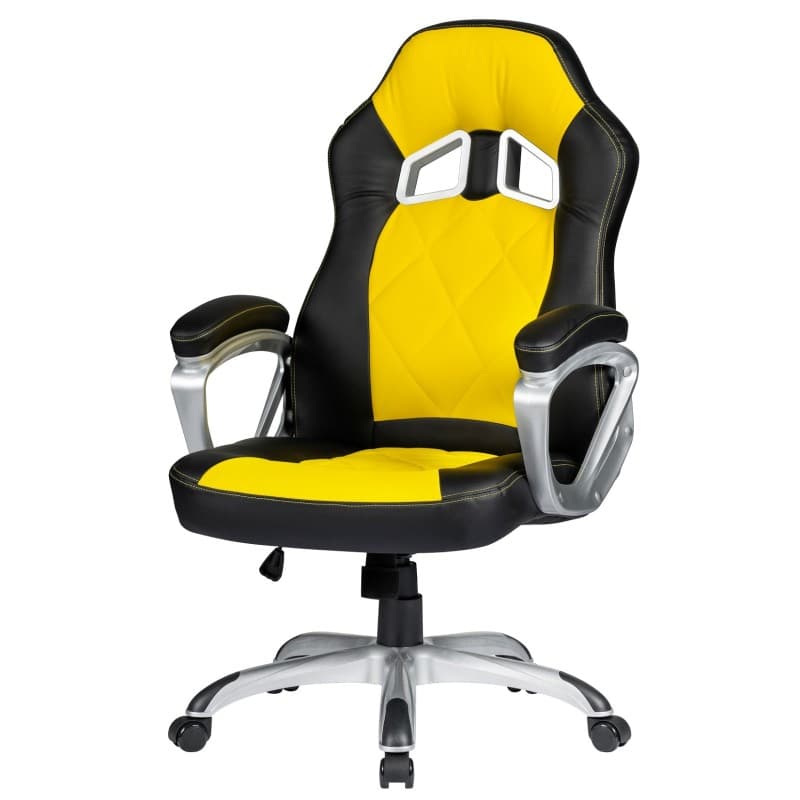 Sillón Gaming PORTIMAO Racing Amarillo y Negro 3