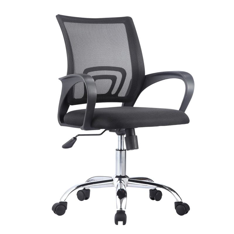 Sillón de Oficina FISS NEW Negro con Malla y Tejido Negro