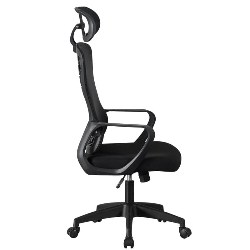 Sillón Ejecutivo de Oficina MELLAC Alto Negro con Malla y Asiento Negro 3