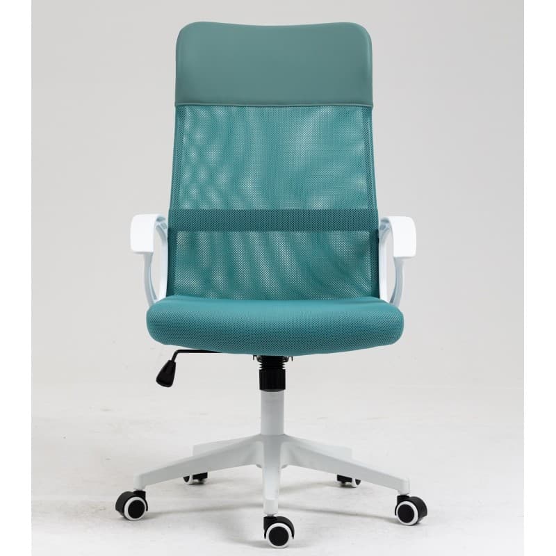 Sillón de oficina VERTON, blanco · malla y asiento verde 2