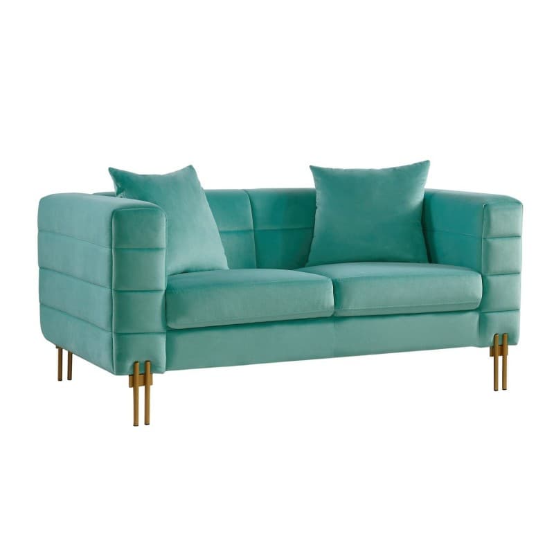 Sofá LARIOS · 2 plazas · tejido velvet verde agua 58