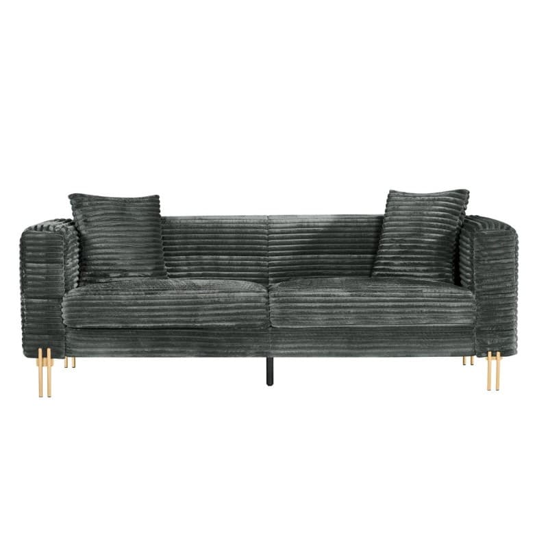 Sofá LARIOS · 3 plazas · tejido corduroy gris 2