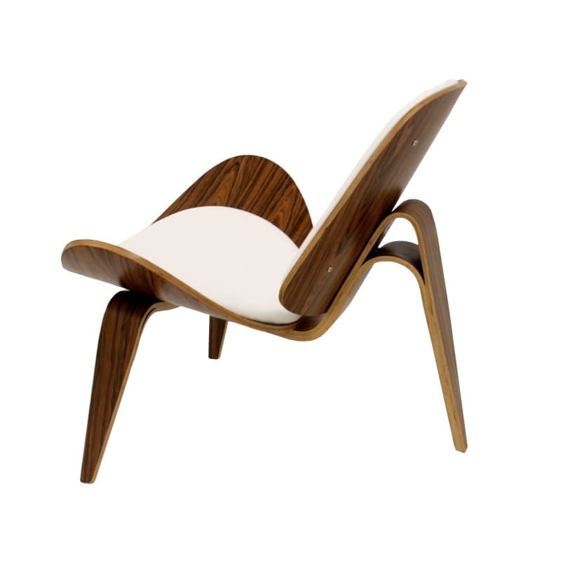 Sillón NORDIC (R) · palo rosa · similpiel blanca 3
