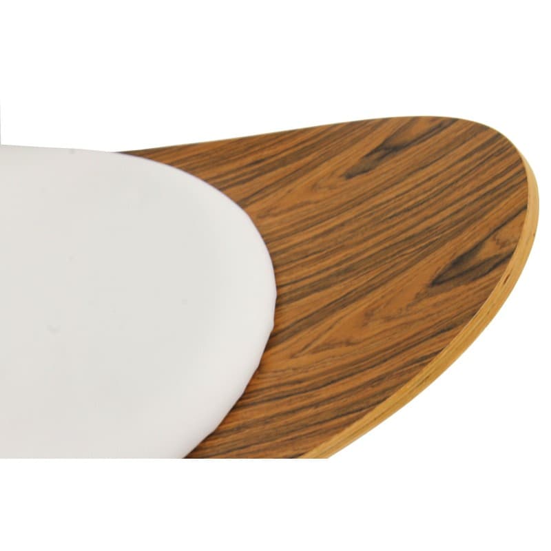 Sillón NORDIC (R) · palo rosa · similpiel blanca 4