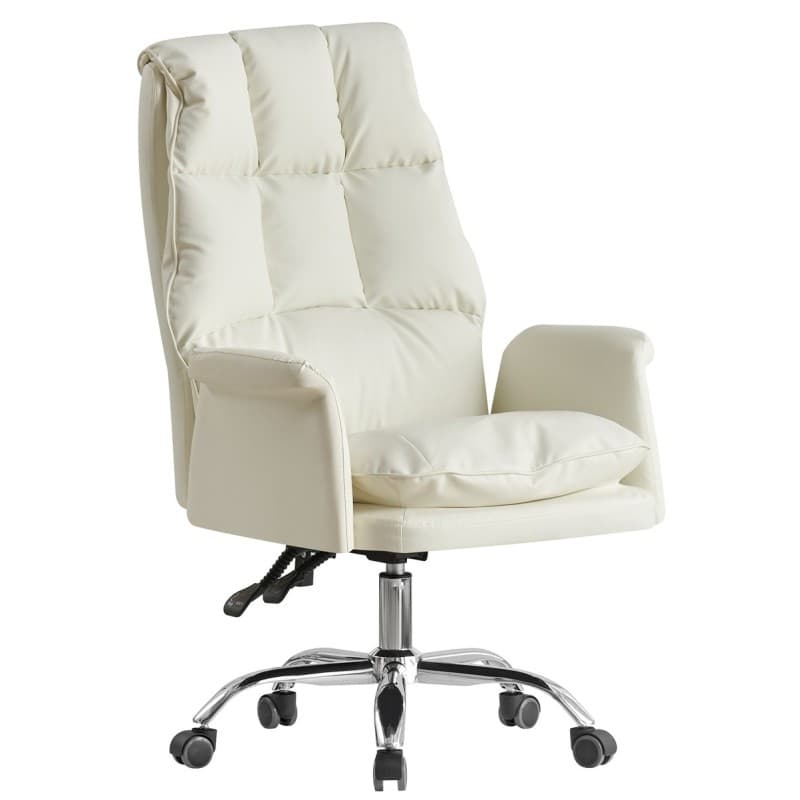 Sillón de oficina MAINZ, alto · giratorio · similpiel blanco roto