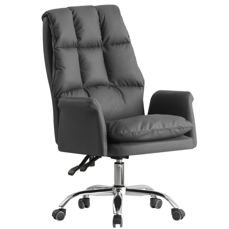 Sillón de oficina MAINZ, alto · giratorio · similpiel gris